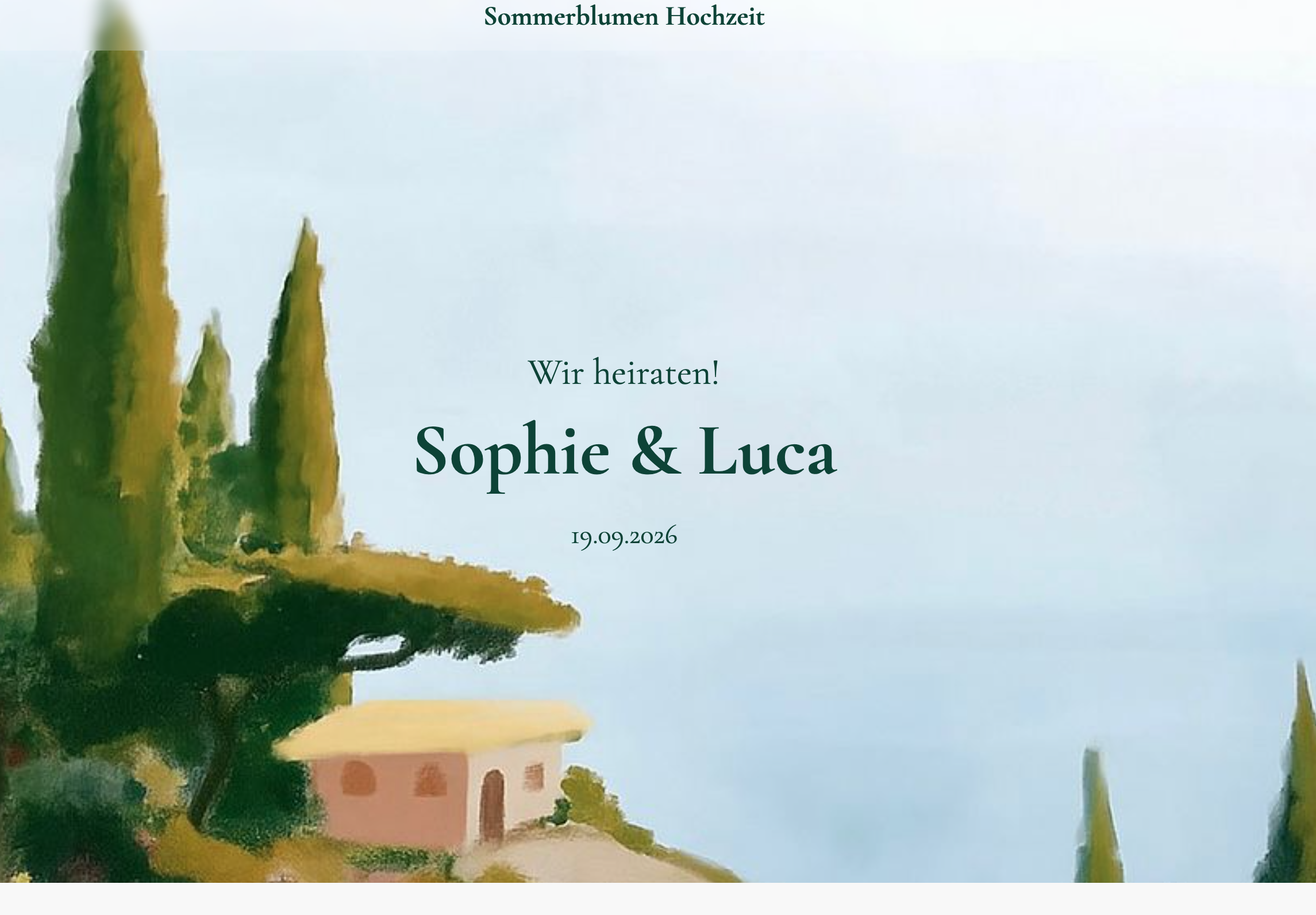 Hochzeitswebseite